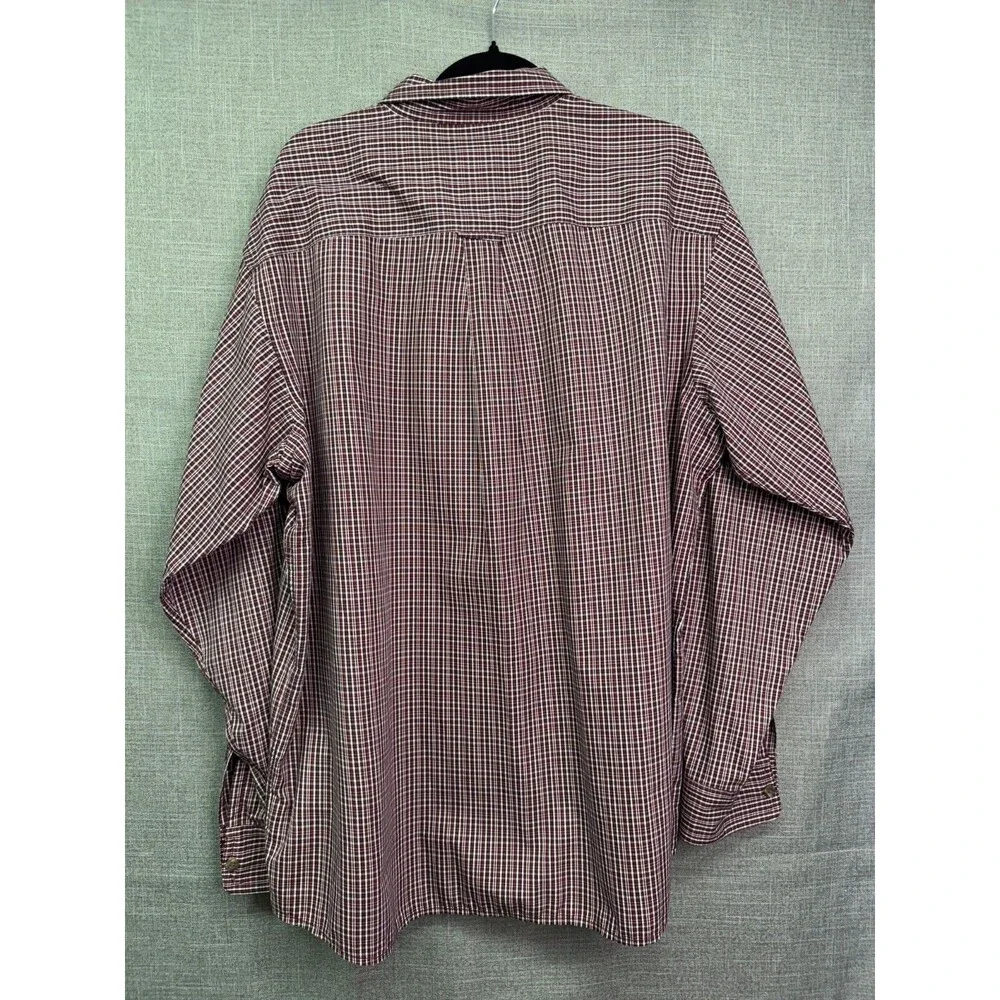 Red Head Men's Red Plaid Long Sleeve Button Down Shirt Size XL - Picture 4 of 6